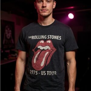 The Rolling Stones Vintage Black Tour Tee